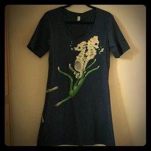 Sea horse T-shirt dress